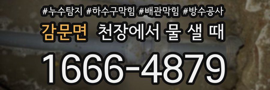 감문면 천장에서 물 샐 때