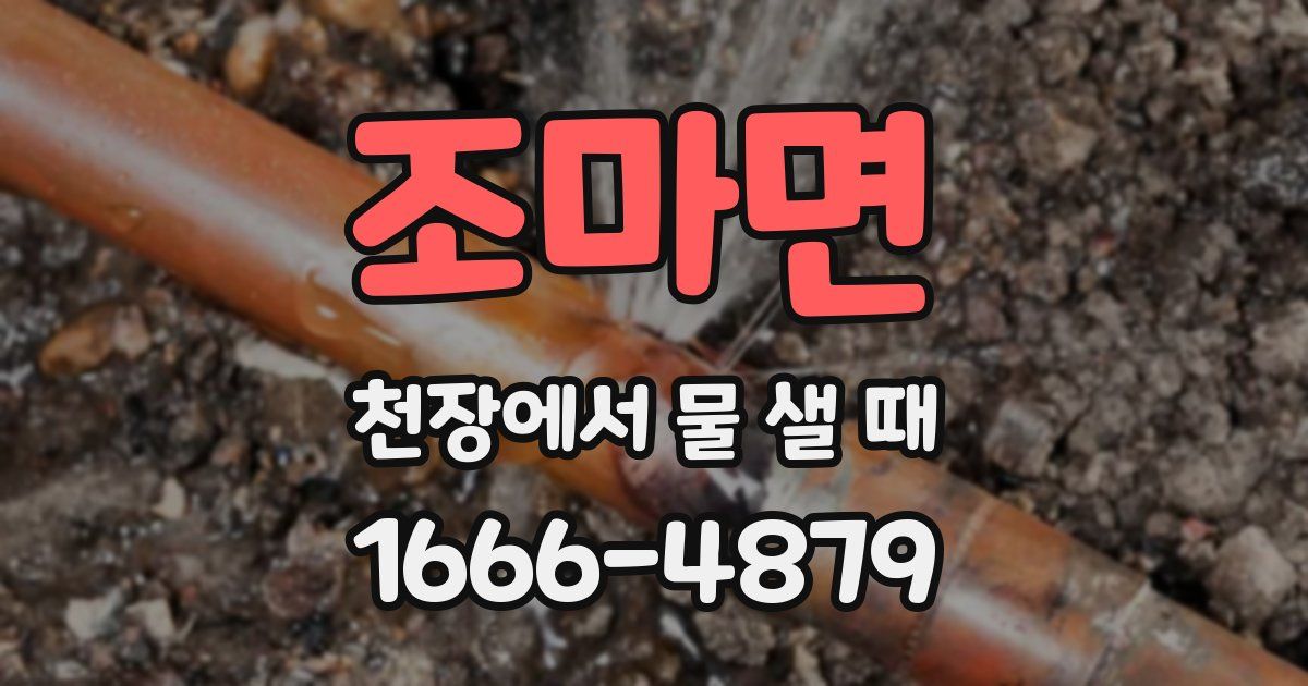 조마면 천장에서 물 샐 때