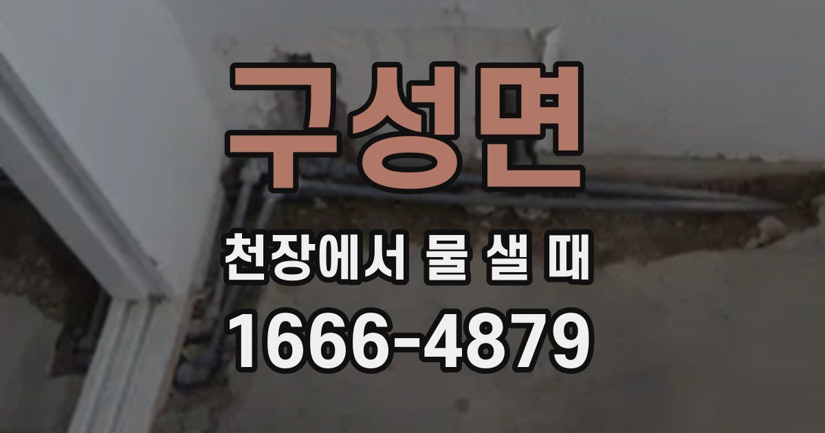 구성면 천장에서 물 샐 때