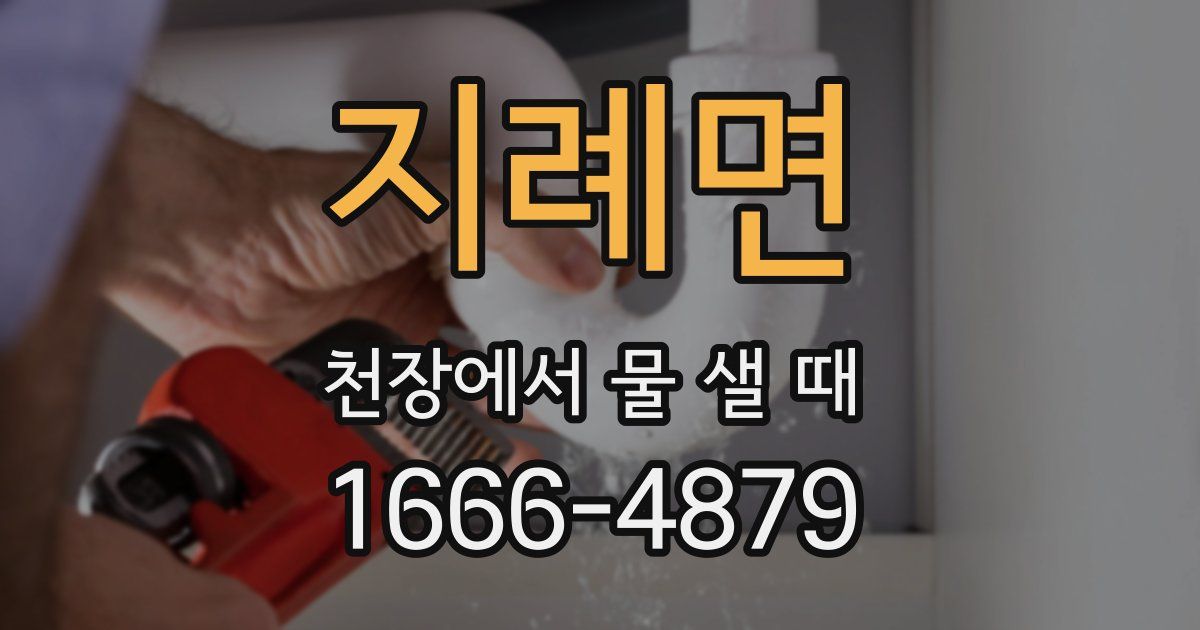 지례면 천장에서 물 샐 때