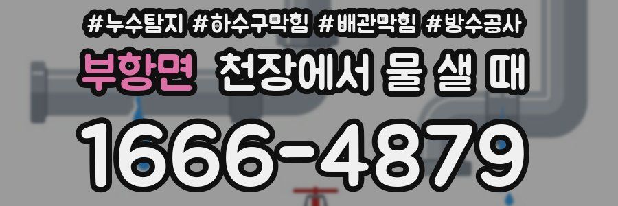 부항면 천장에서 물 샐 때