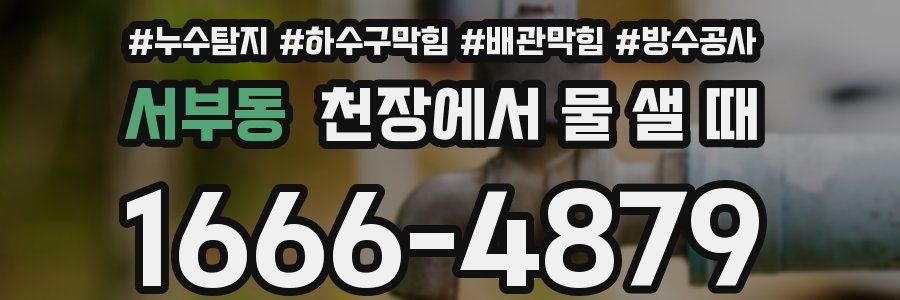 서부동 천장에서 물 샐 때