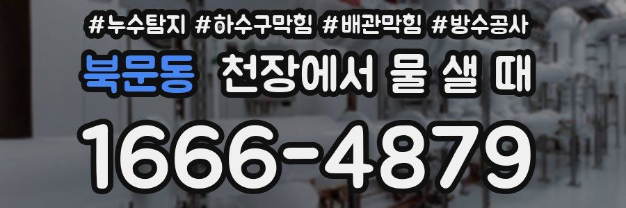 북문동 천장에서 물 샐 때