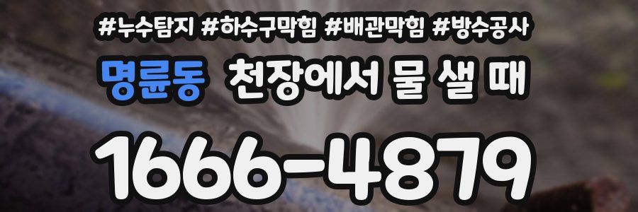 명륜동 천장에서 물 샐 때