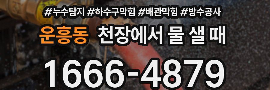 운흥동 천장에서 물 샐 때