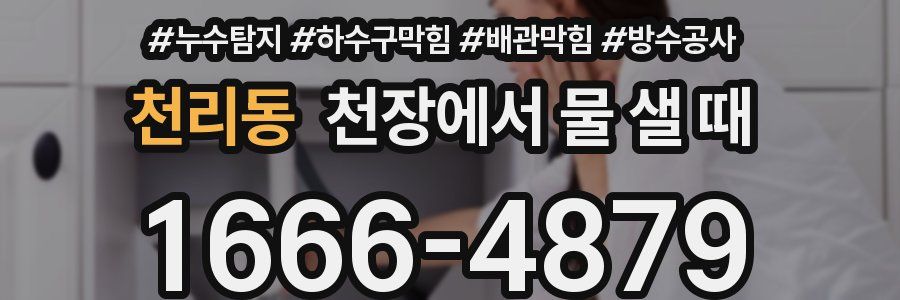천리동 천장에서 물 샐 때