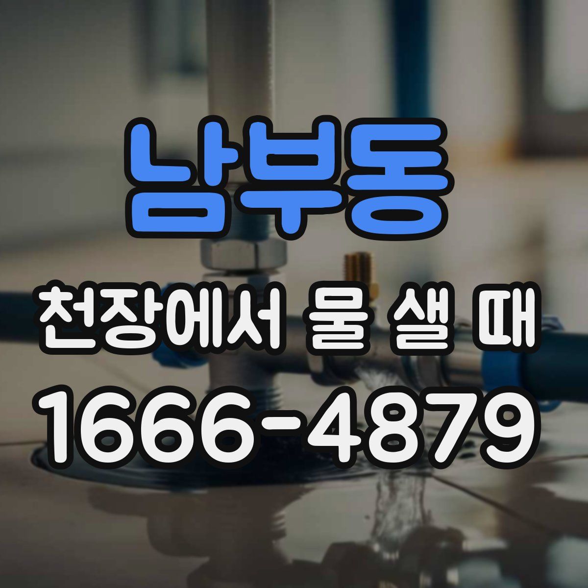 남부동 천장에서 물 샐 때