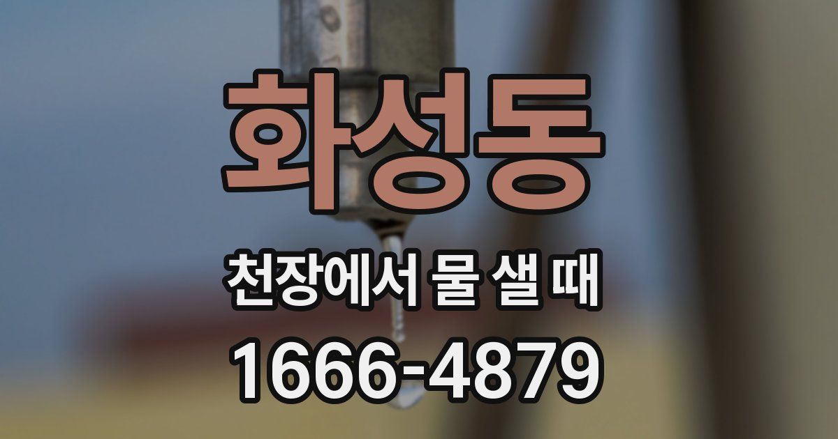 화성동 천장에서 물 샐 때