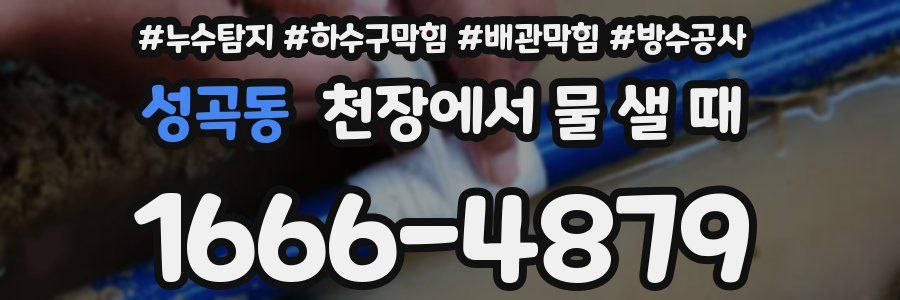 성곡동 천장에서 물 샐 때