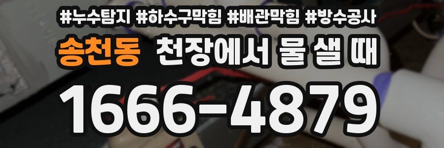 송천동 천장에서 물 샐 때