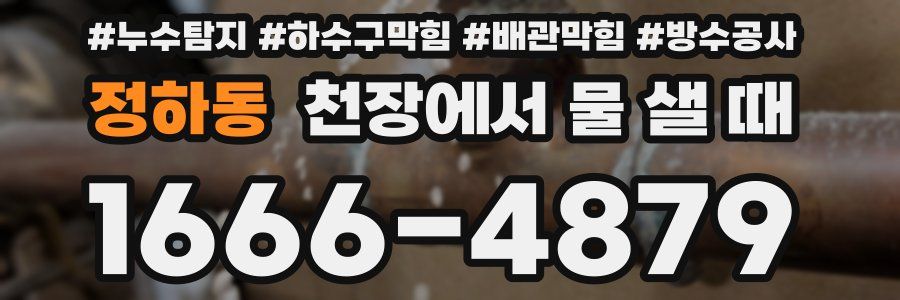정하동 천장에서 물 샐 때