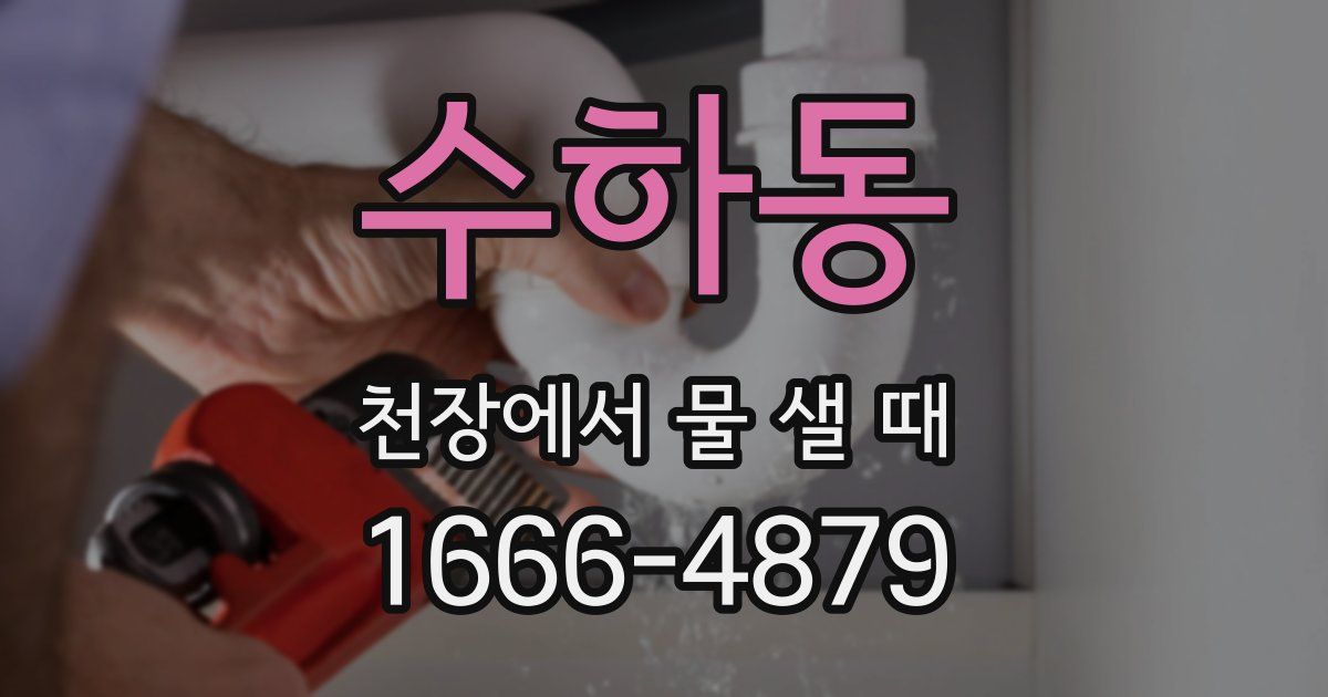 수하동 천장에서 물 샐 때
