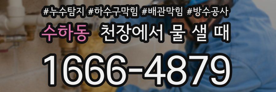 수하동 천장에서 물 샐 때