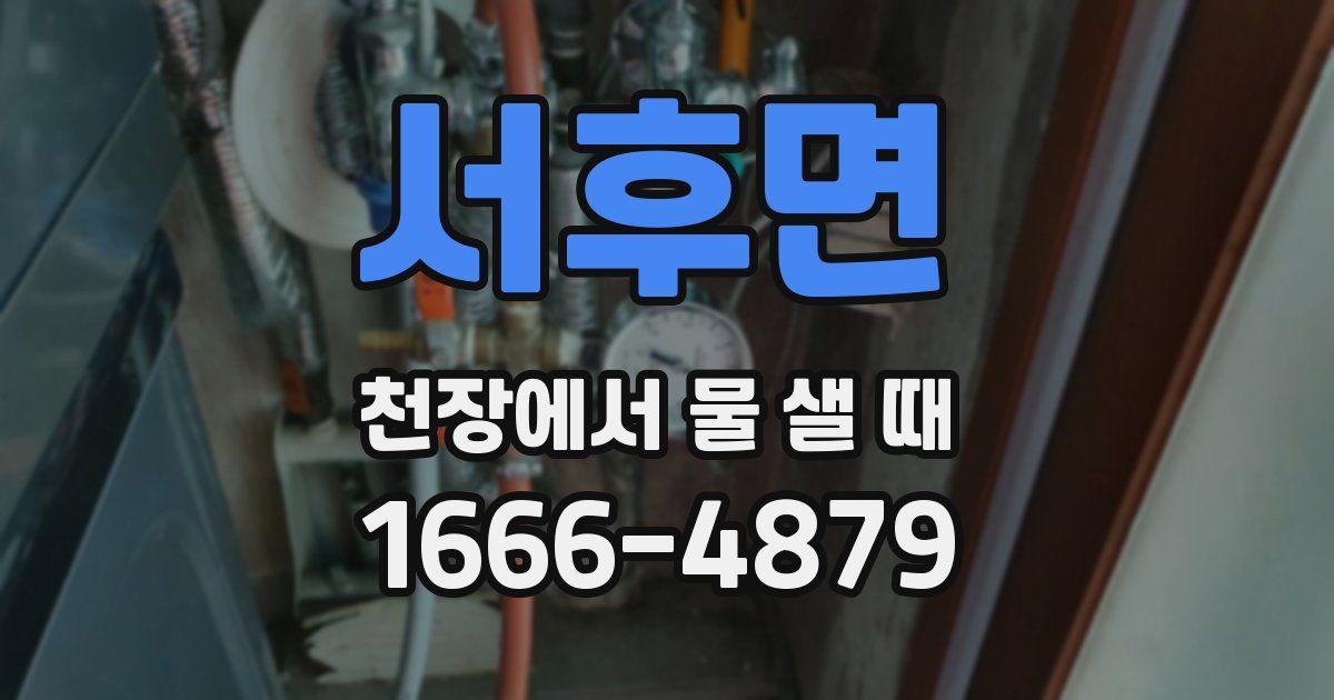 서후면 천장에서 물 샐 때