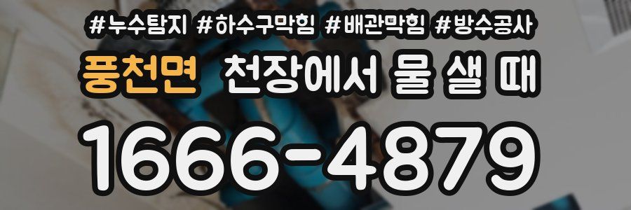 풍천면 천장에서 물 샐 때