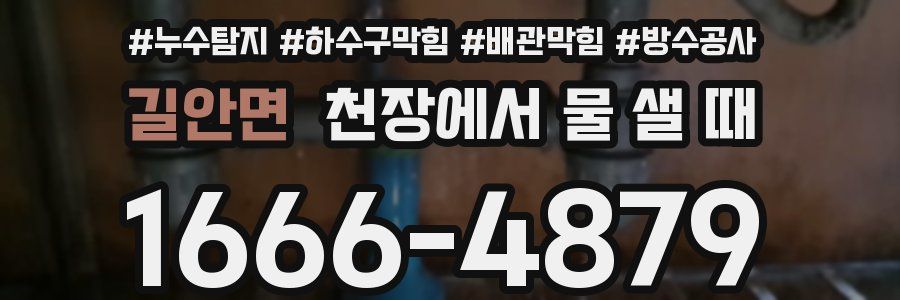 길안면 천장에서 물 샐 때