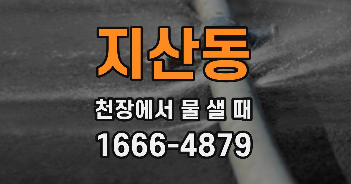 지산동 천장에서 물 샐 때