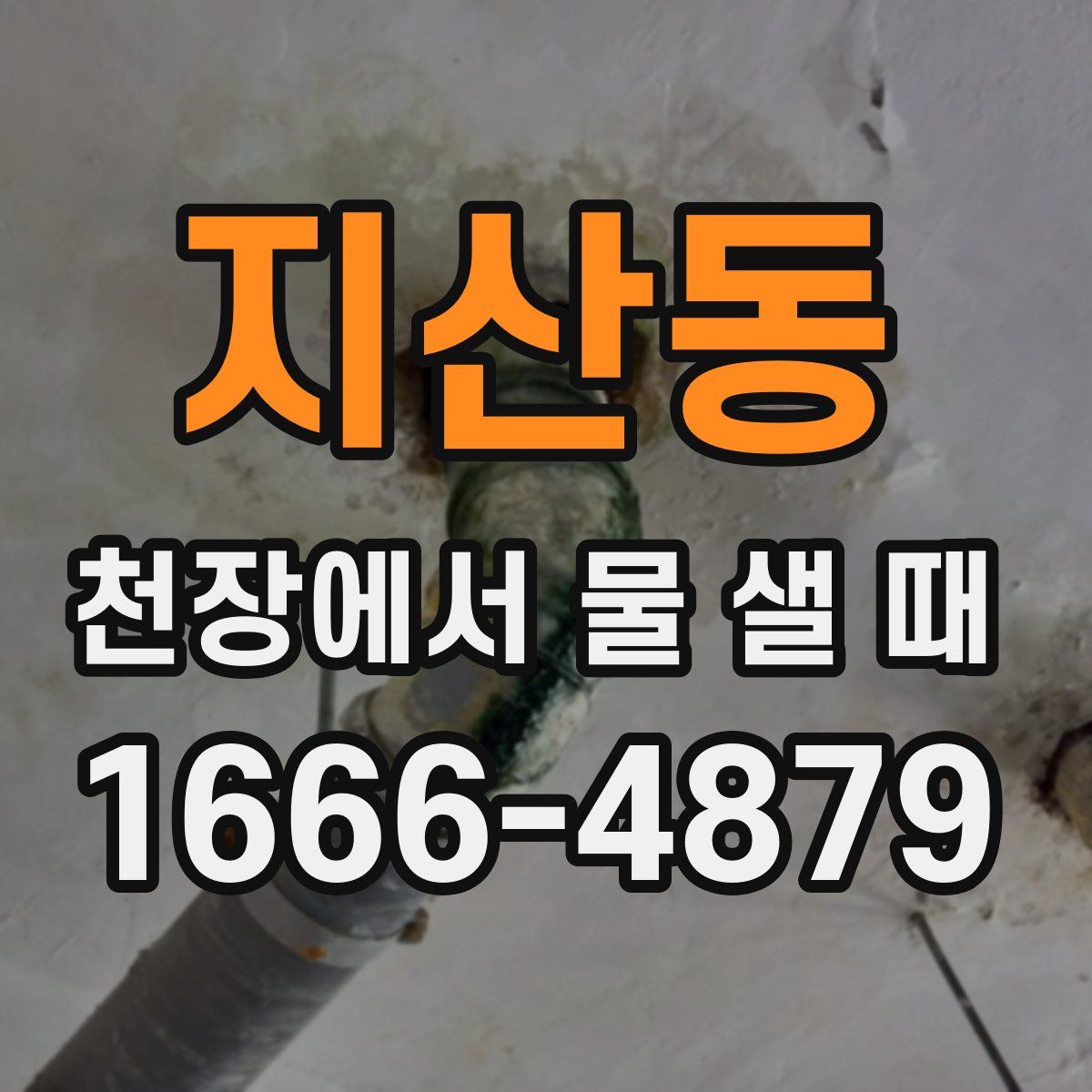 지산동 천장에서 물 샐 때