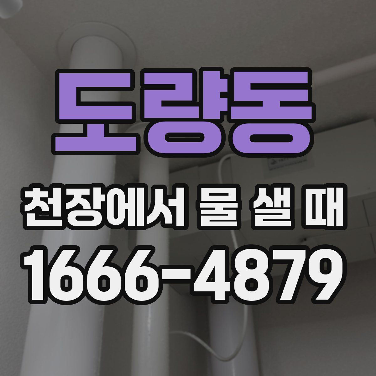 도량동 천장에서 물 샐 때