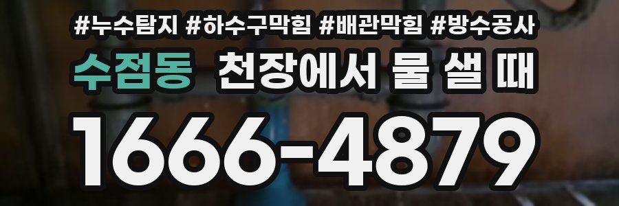 수점동 천장에서 물 샐 때