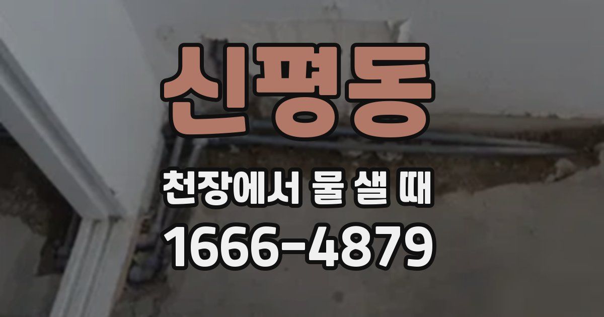 신평동 천장에서 물 샐 때