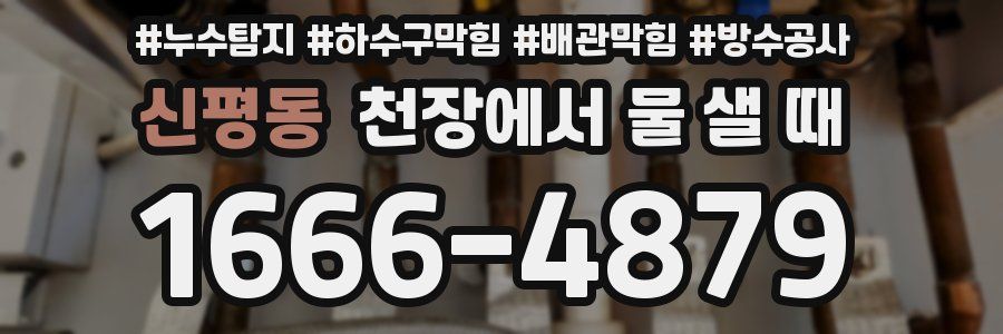 신평동 천장에서 물 샐 때