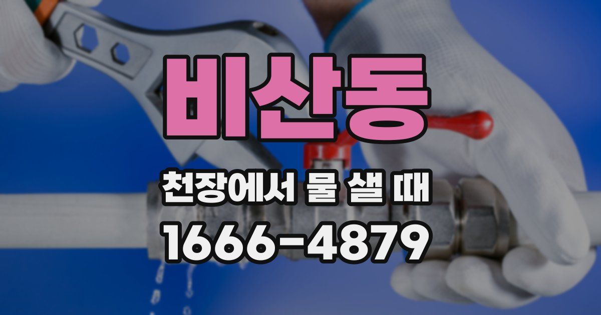 비산동 천장에서 물 샐 때