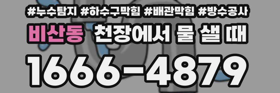 비산동 천장에서 물 샐 때