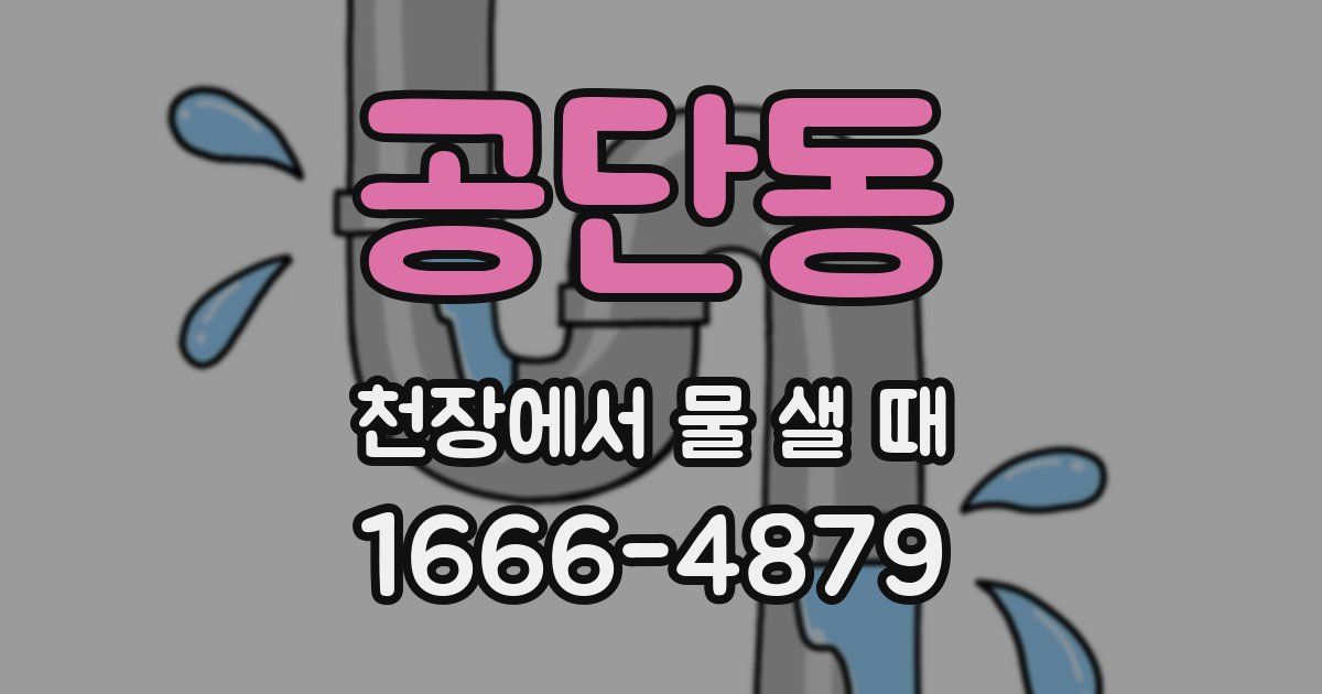 공단동 천장에서 물 샐 때