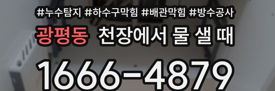 광평동 천장에서 물 샐 때