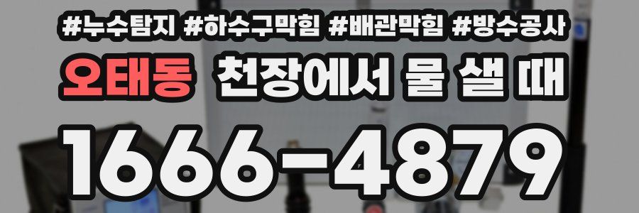 오태동 천장에서 물 샐 때