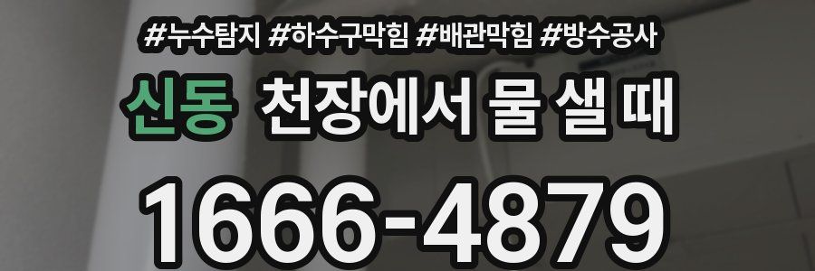 신동 천장에서 물 샐 때