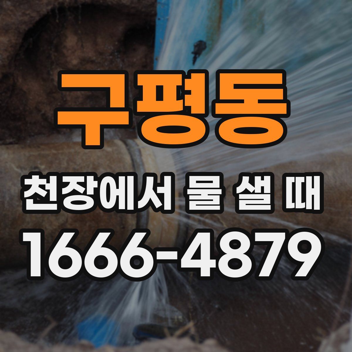 구평동 천장에서 물 샐 때
