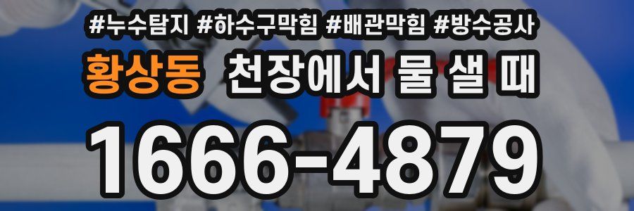 황상동 천장에서 물 샐 때