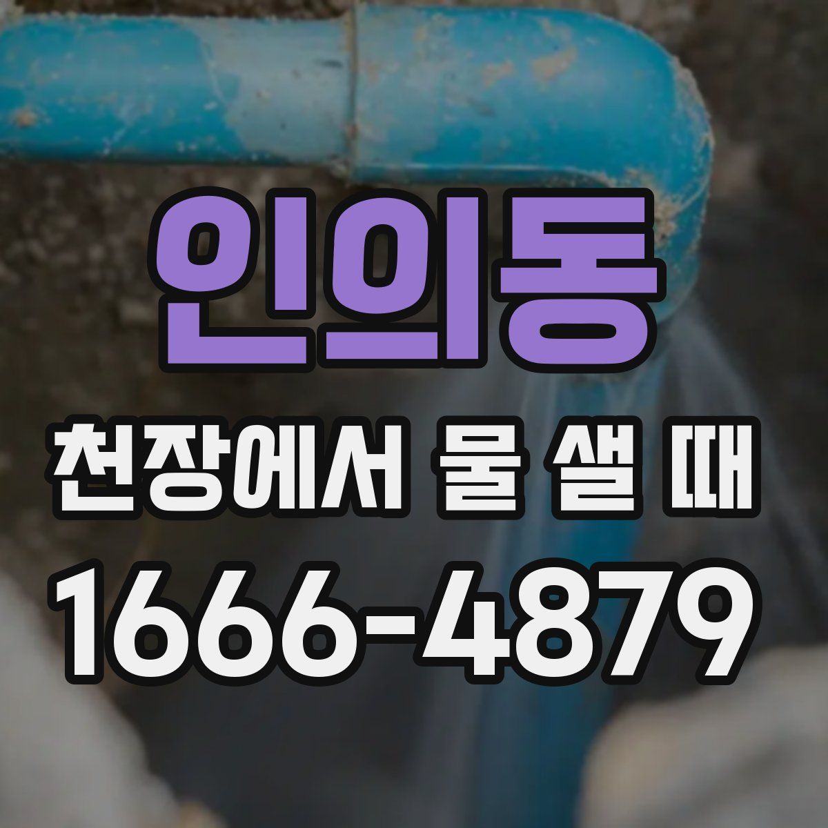 인의동 천장에서 물 샐 때