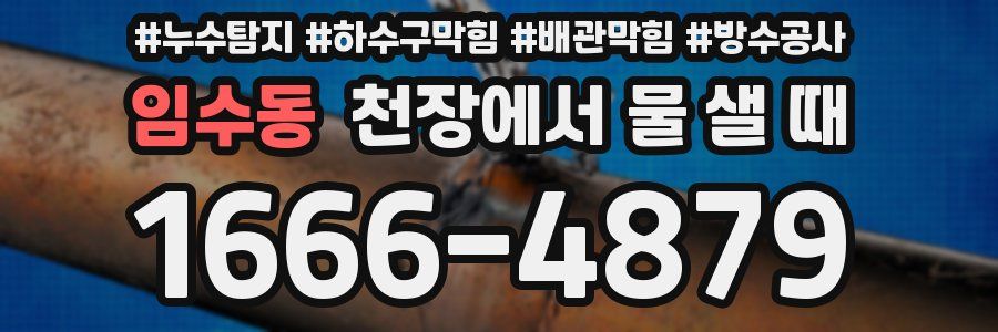 임수동 천장에서 물 샐 때