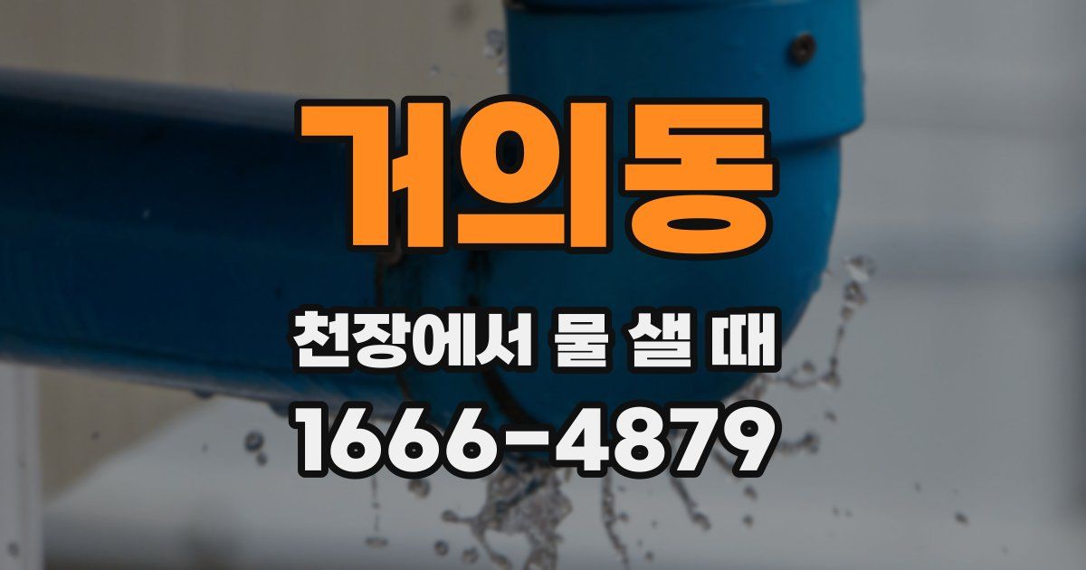 거의동 천장에서 물 샐 때
