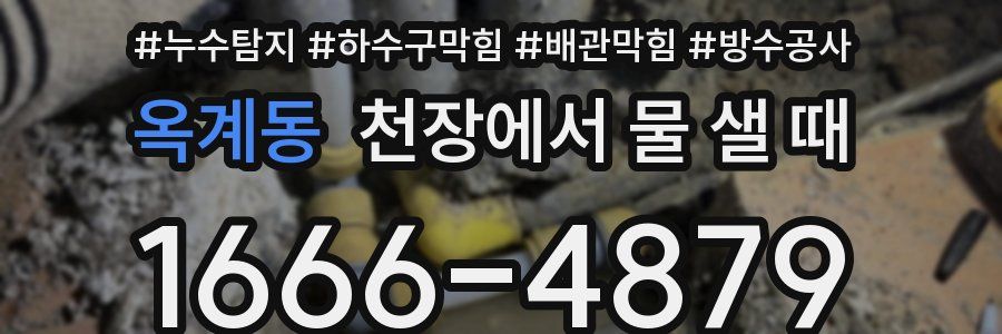 옥계동 천장에서 물 샐 때