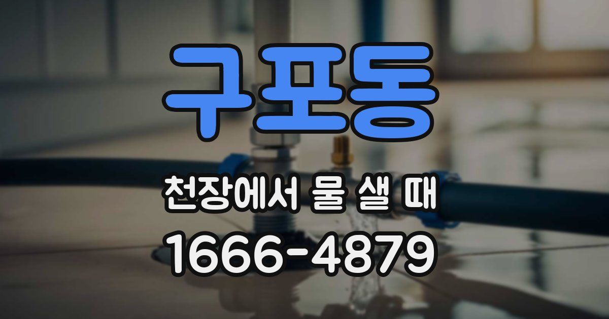 구포동 천장에서 물 샐 때