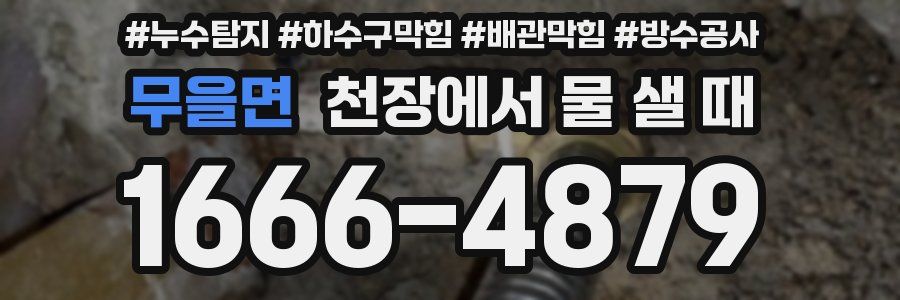 무을면 천장에서 물 샐 때