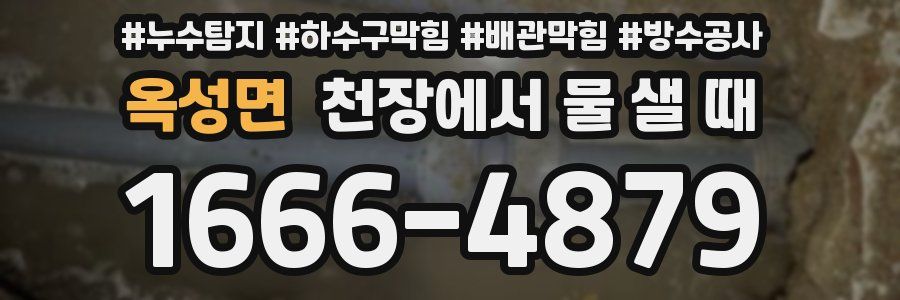 옥성면 천장에서 물 샐 때