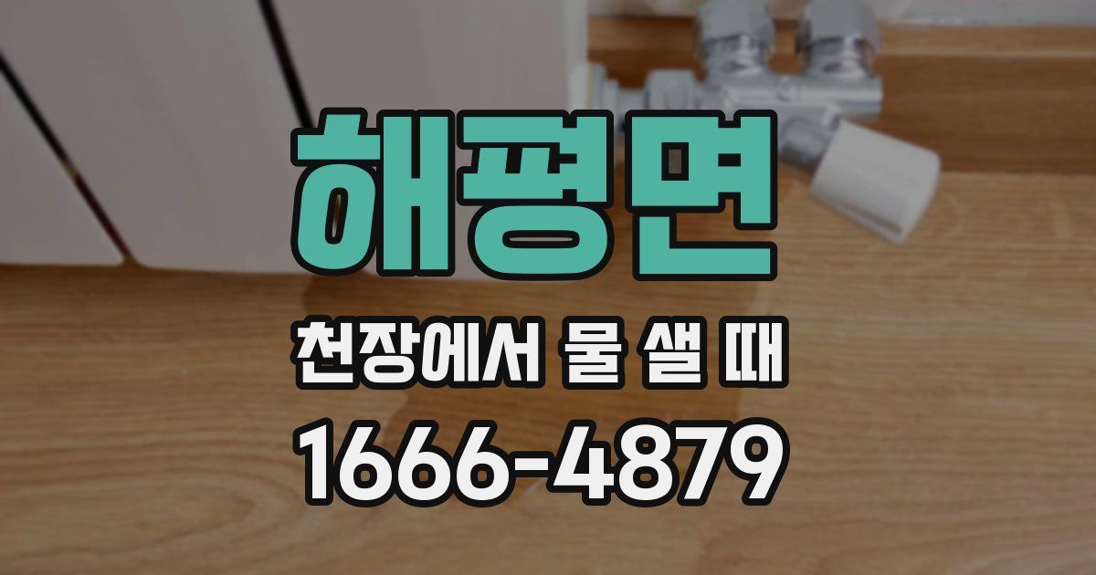 해평면 천장에서 물 샐 때