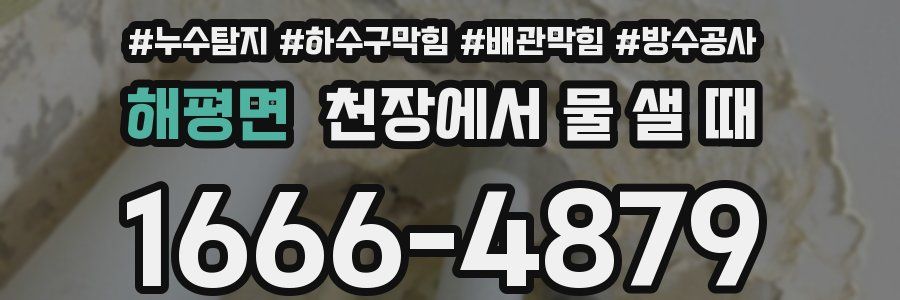 해평면 천장에서 물 샐 때