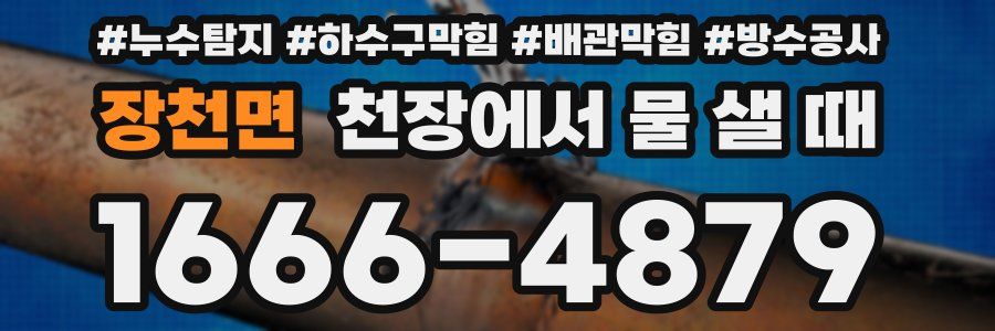 장천면 천장에서 물 샐 때