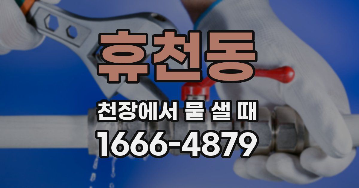 휴천동 천장에서 물 샐 때