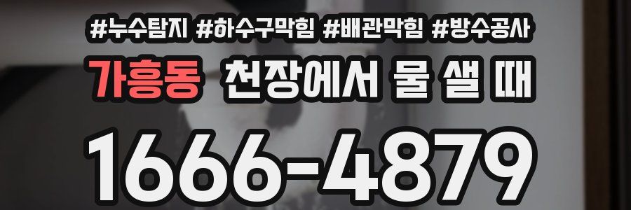 가흥동 천장에서 물 샐 때