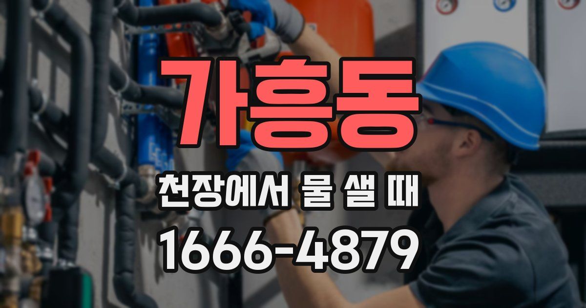 가흥동 천장에서 물 샐 때