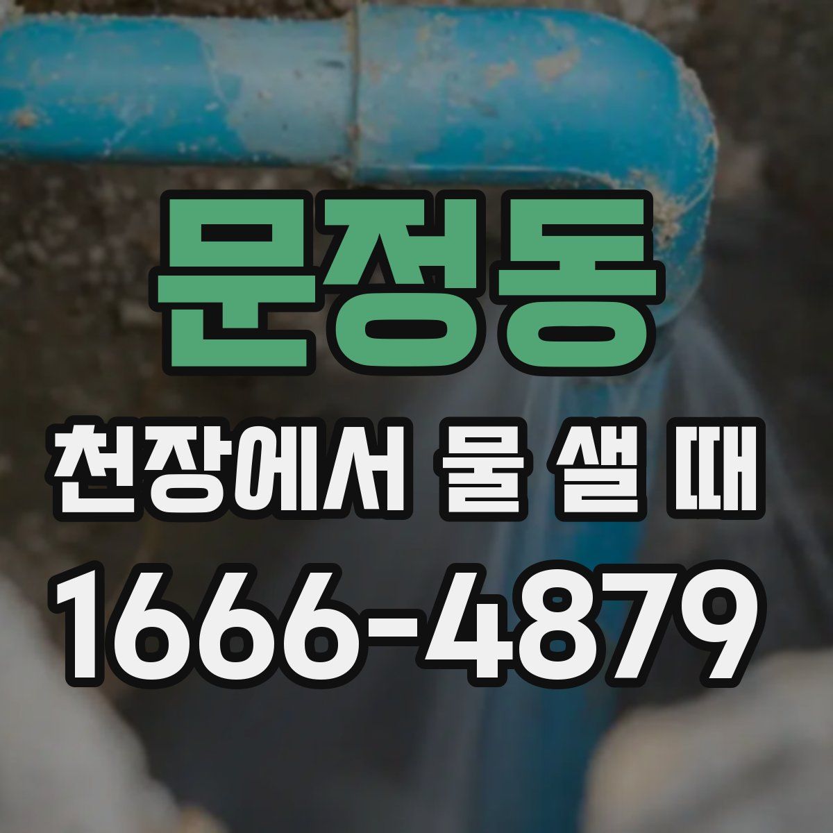 문정동 천장에서 물 샐 때