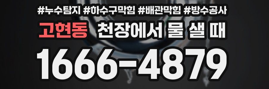 고현동 천장에서 물 샐 때