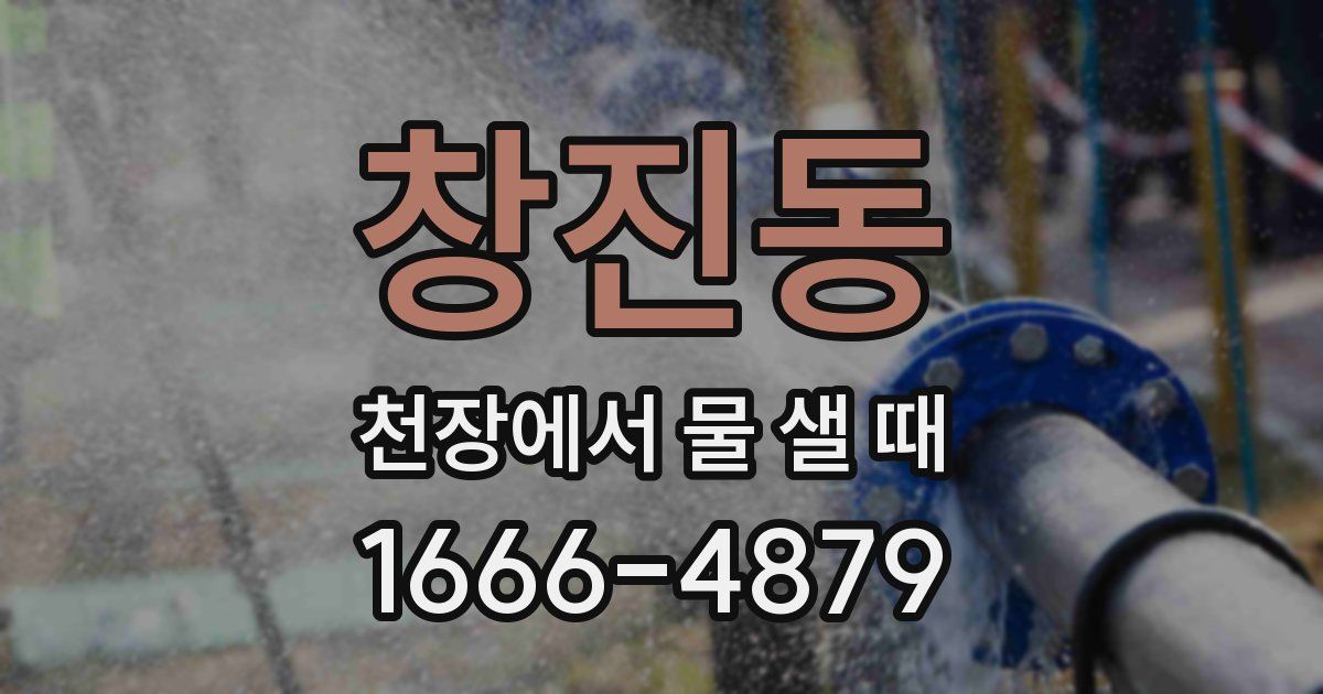 창진동 천장에서 물 샐 때